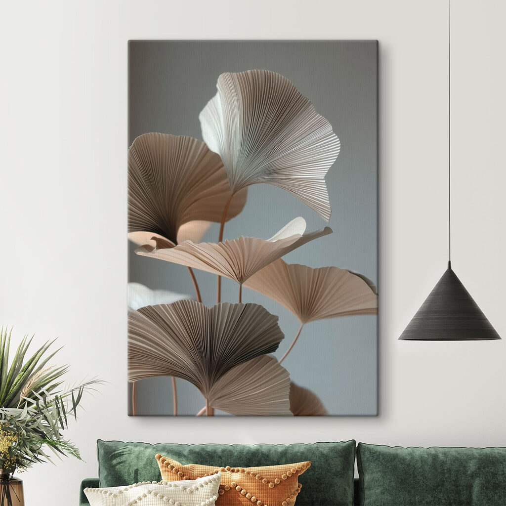Brązowe wachlarze miłorzębu — wnętrze 2