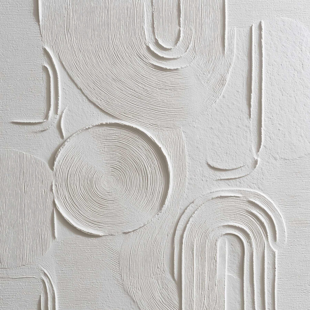 Białe łuki i koła — cały wzór