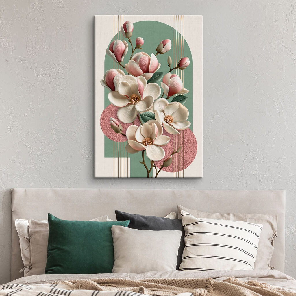 Magnolia przed różowymi kołami — wnętrze 2