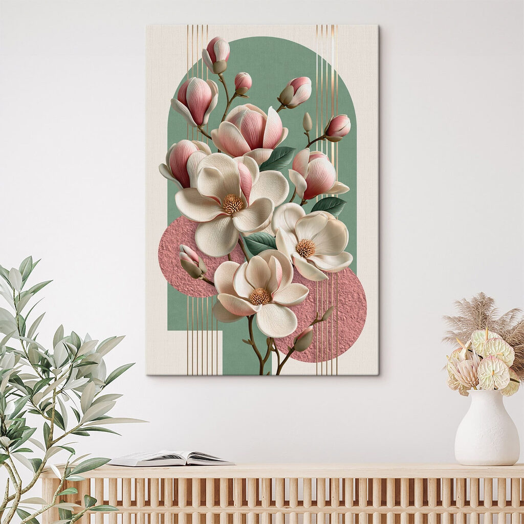 Magnolia przed różowymi kołami — wnętrze 3