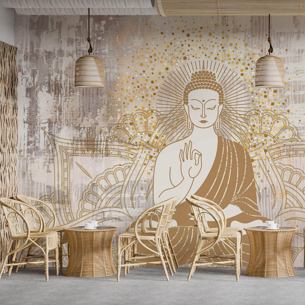 Budda w złotych liniach — wnętrze 1