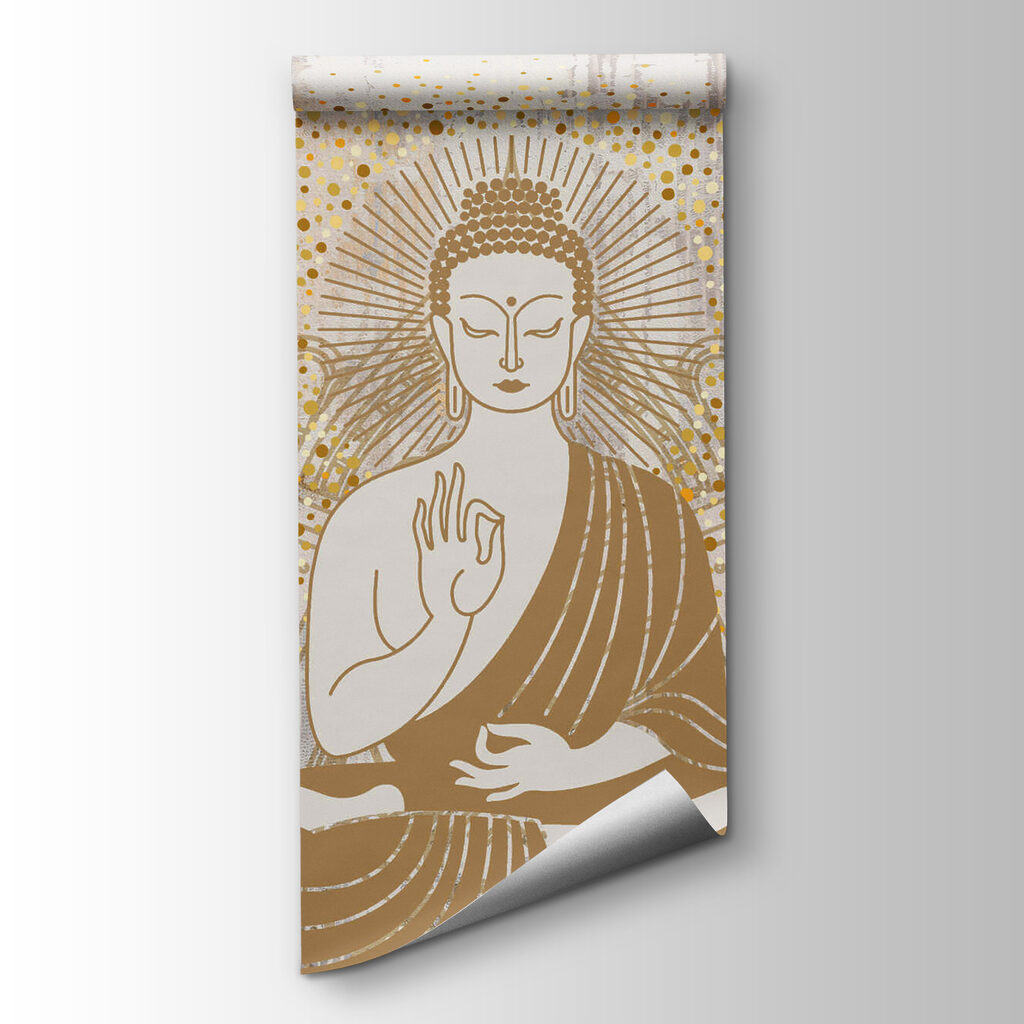 Budda w złotych liniach — widok produktu