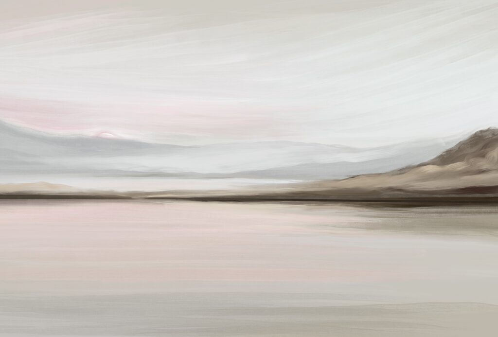 Jezioro w pastelowych smugach — cały wzór