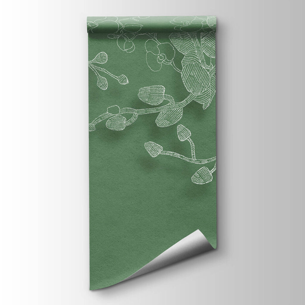 Orchidea w zielonych liniach — widok produktu