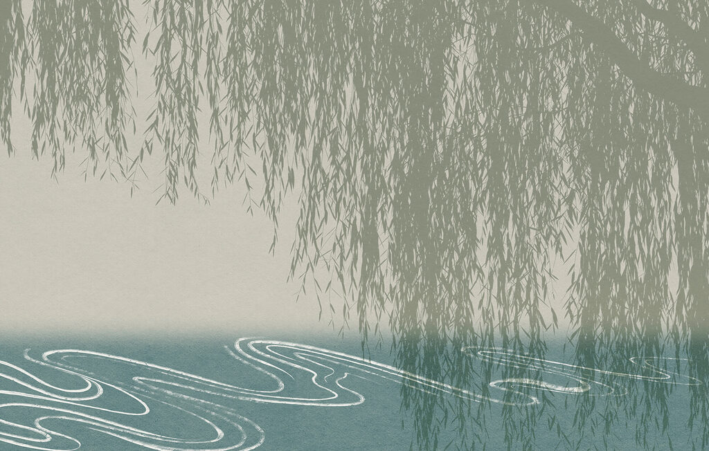 Wierzby nad wodą — cały wzór