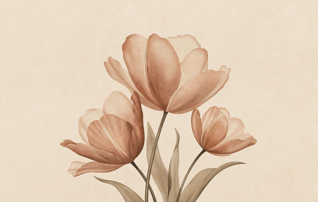 Trzy tulipany — cały wzór