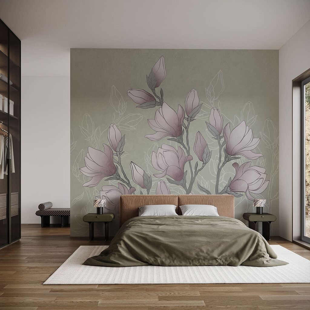 Gałązki magnolii we wnętrzu