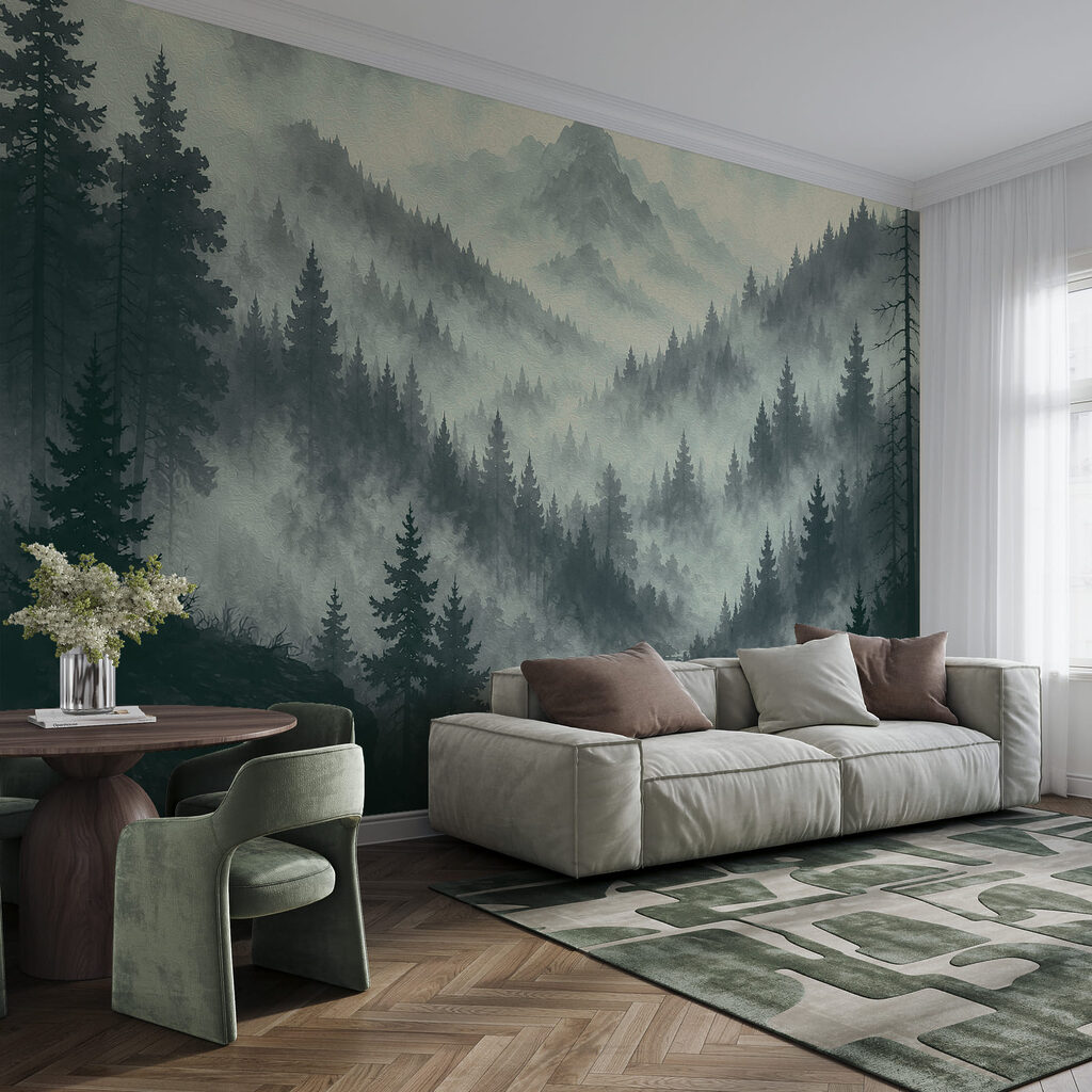 Sosnowa dolina we mgle — wnętrze 1