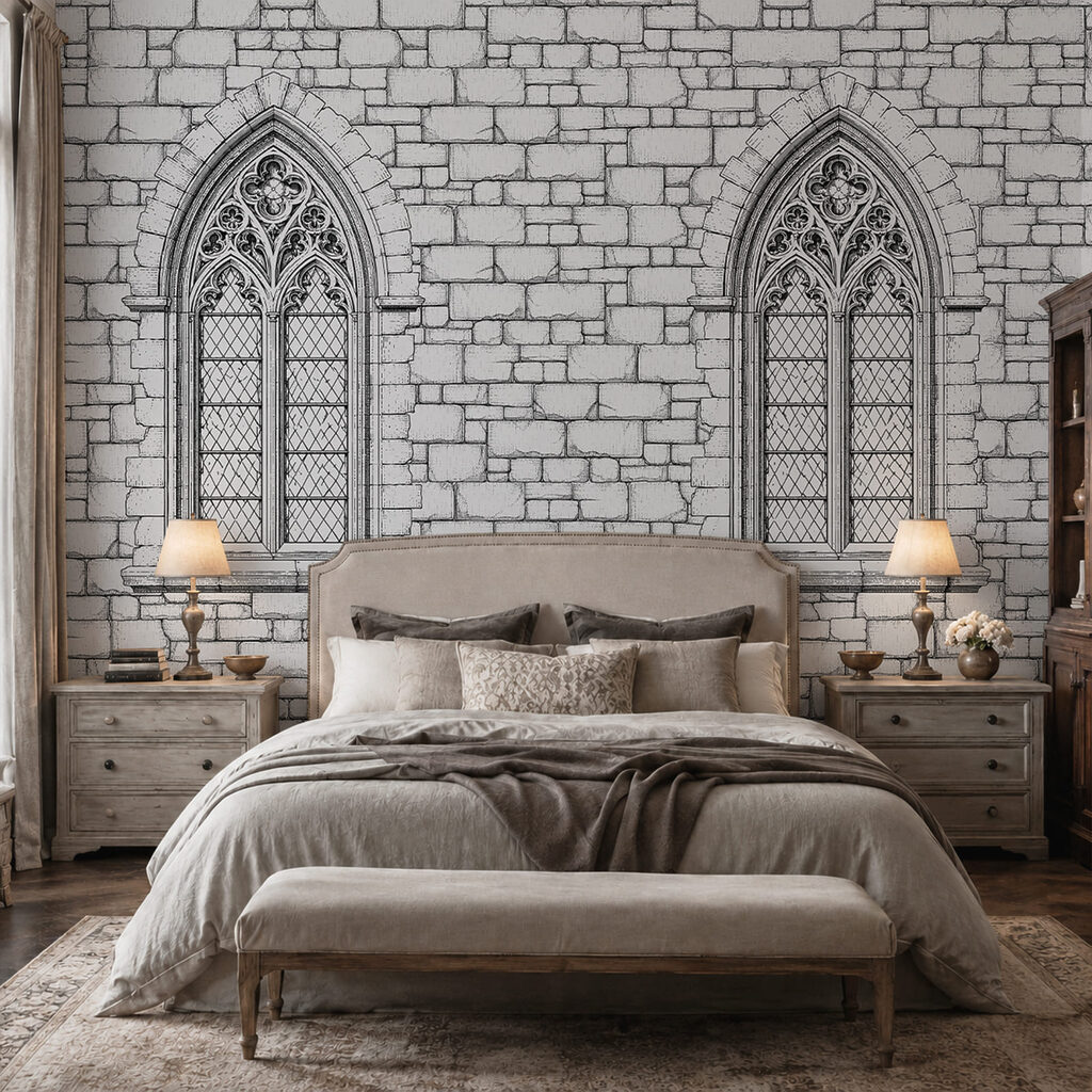 Dwa gotyckie okna — wnętrze 2