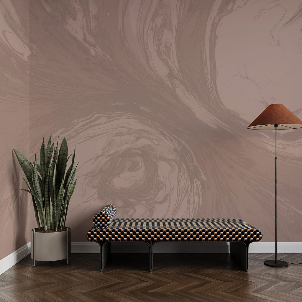 Barwy wirują w kręgach we wnętrzu