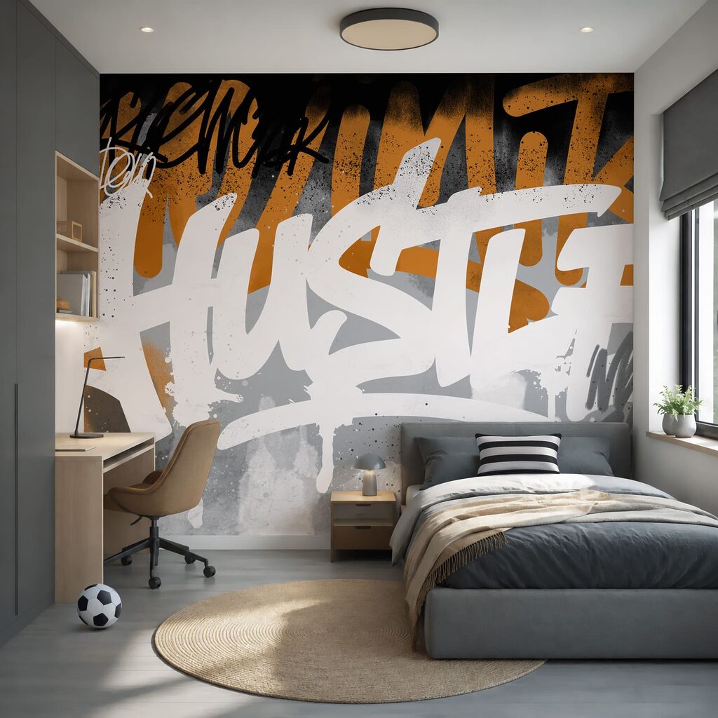 Duże litery graffiti — wnętrze 1