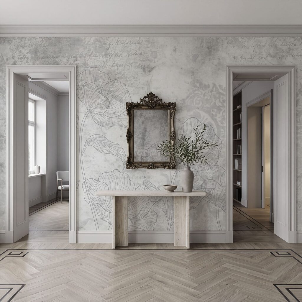 Kwiatowe linie wśród ornamentów — wnętrze 5