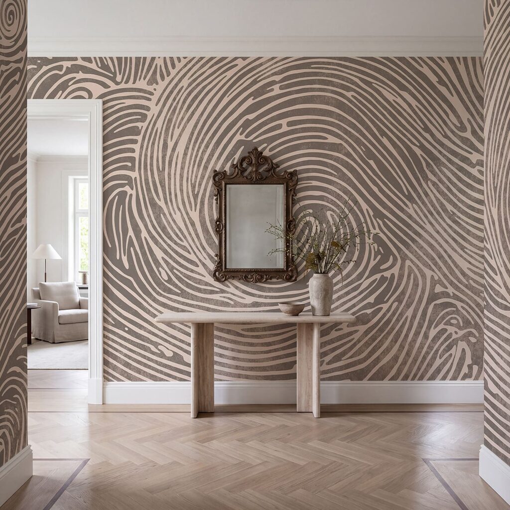 Spirale w falistych liniach we wnętrzu