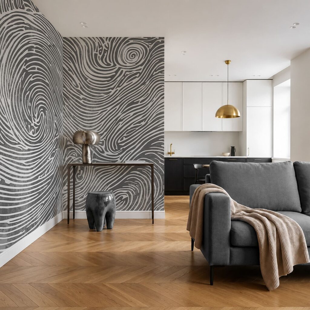 Spirale w falistych liniach — wnętrze 1