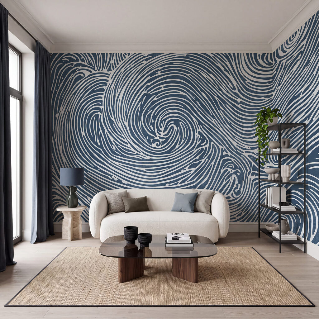 Spirale w falistych liniach — wnętrze 1