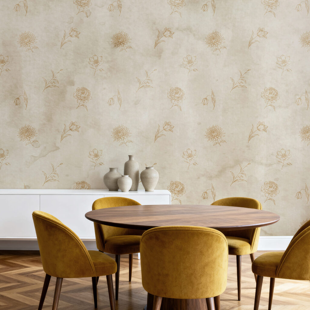 Kwiatki na zwietrzałej farbie — wnętrze 3