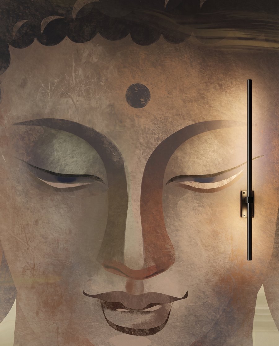 Budda wśród złotych nurtów — detal