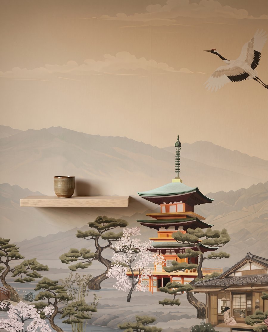 Pagoda przy górze — detal