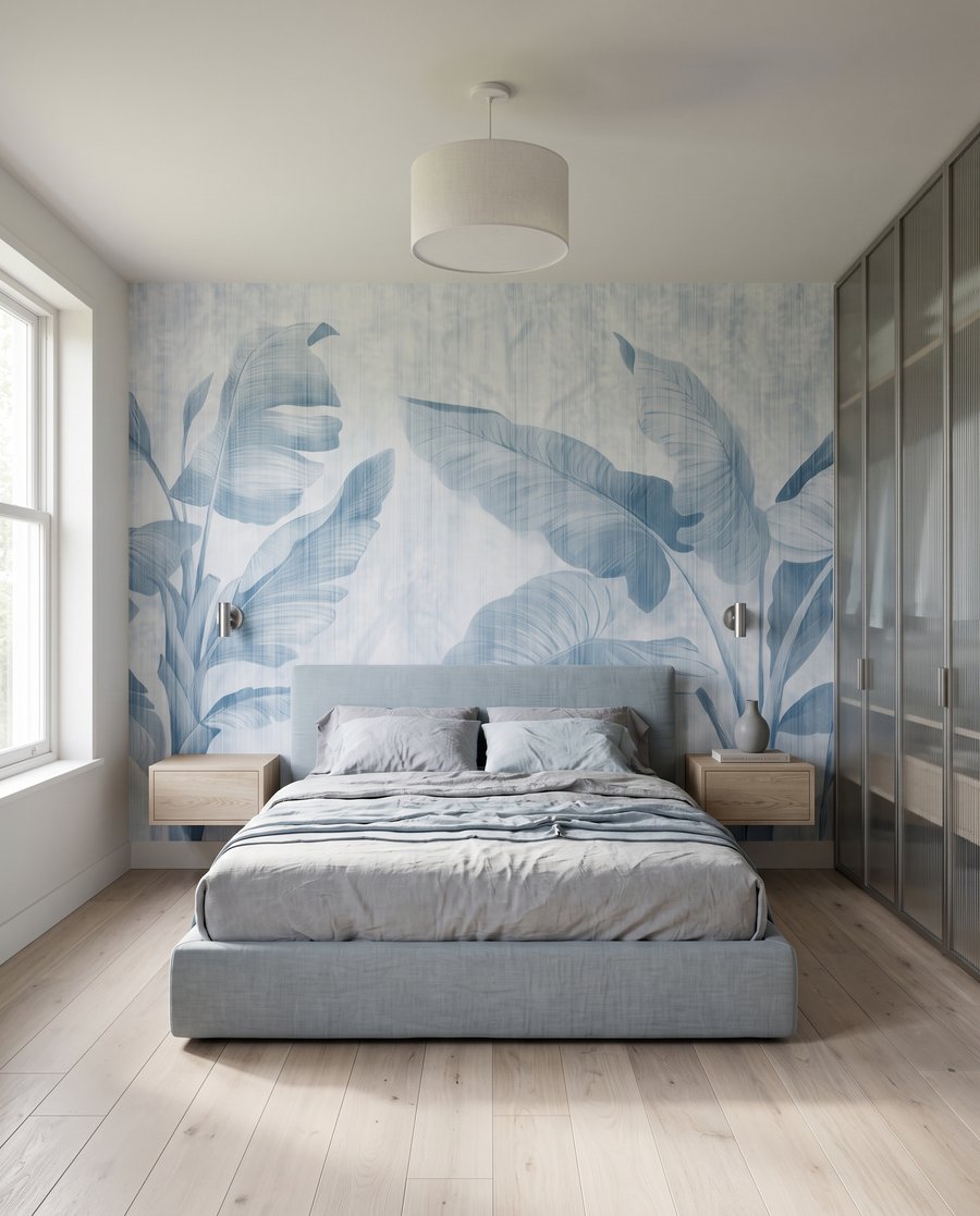 Cienie liści na bieli — wnętrze 2