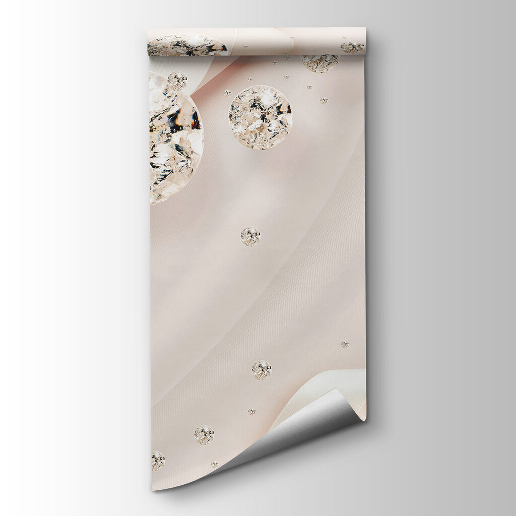 Lśniące kule między fałdami — widok produktu