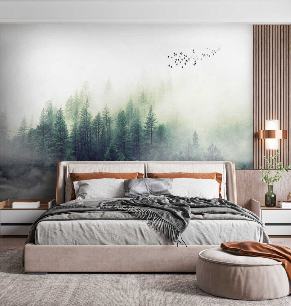 Małe sosny w mgle — wnętrze 4