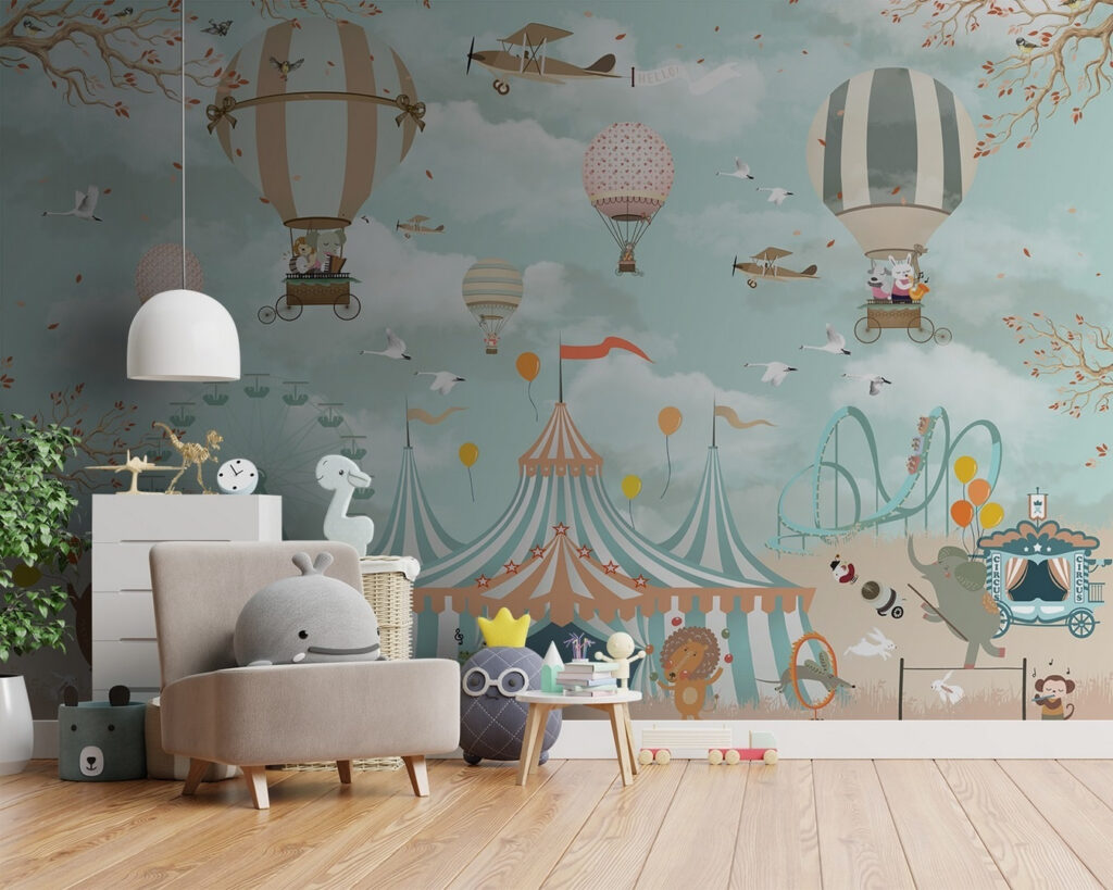 Balony nad cyrkowymi zwierzętami — wnętrze 3