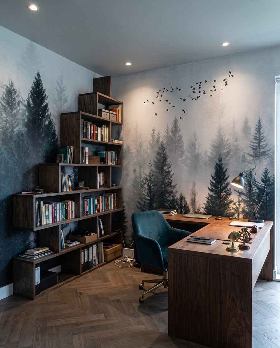 Ptaki nad iglastym lasem — wnętrze 8