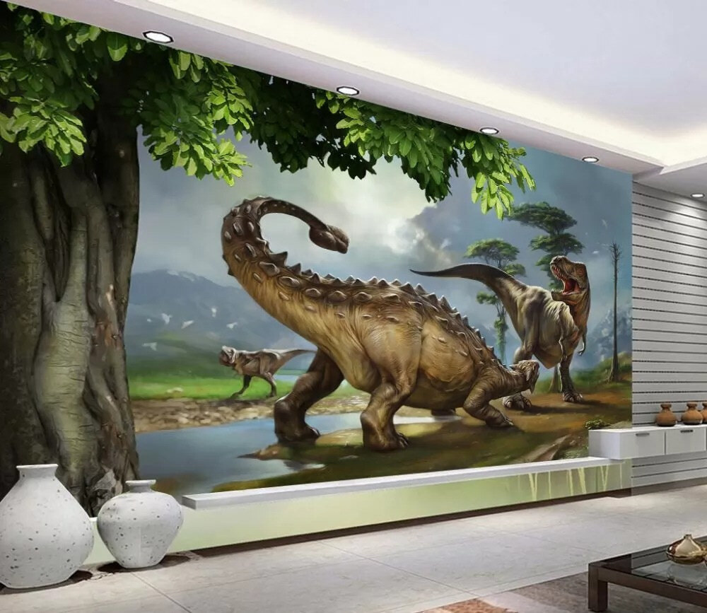 Dinozaury nad brzegiem rzeki — wnętrze 1