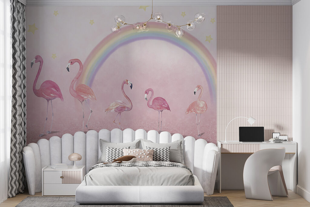 Flamingi pod tęczą — wnętrze 3