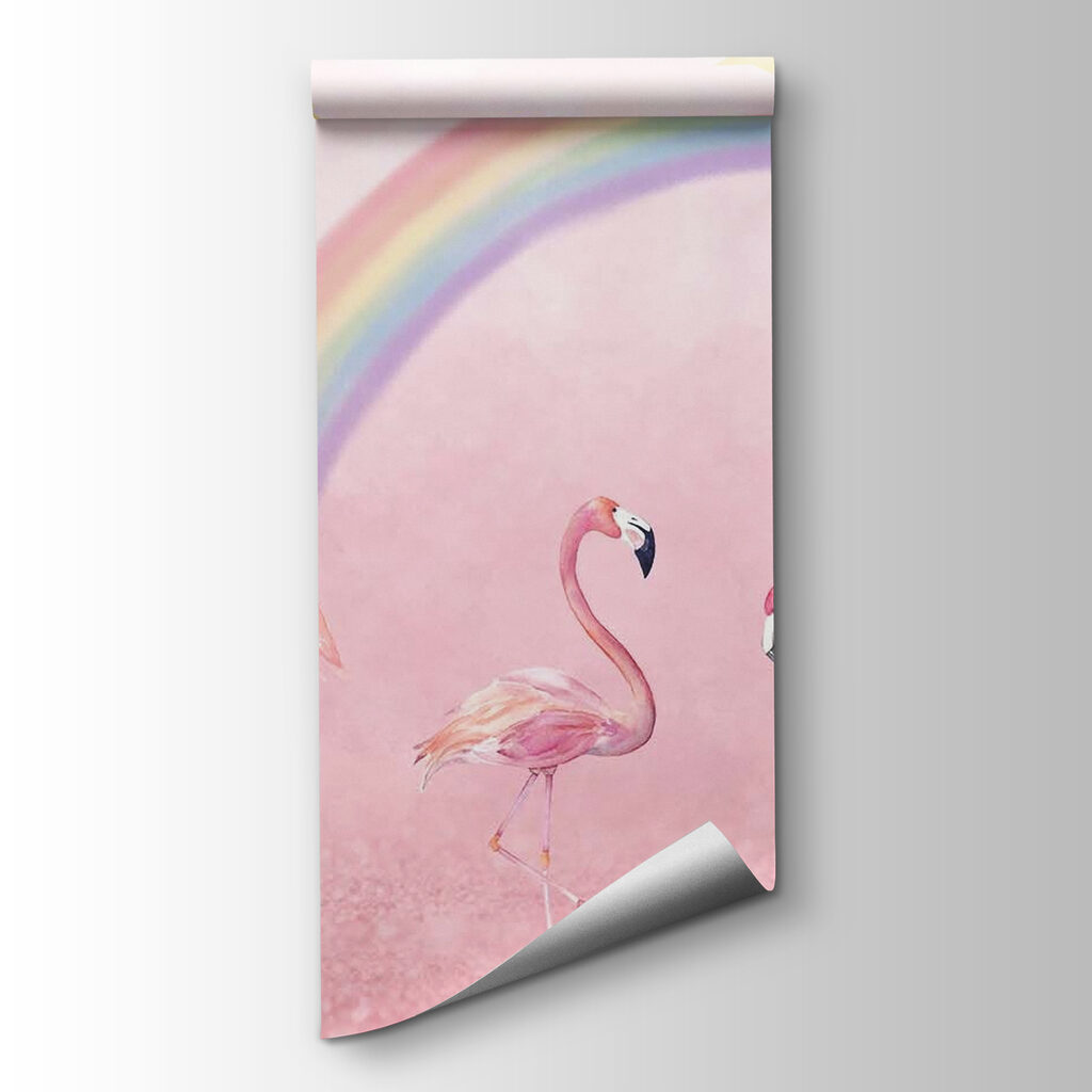 Flamingi pod tęczą — widok produktu