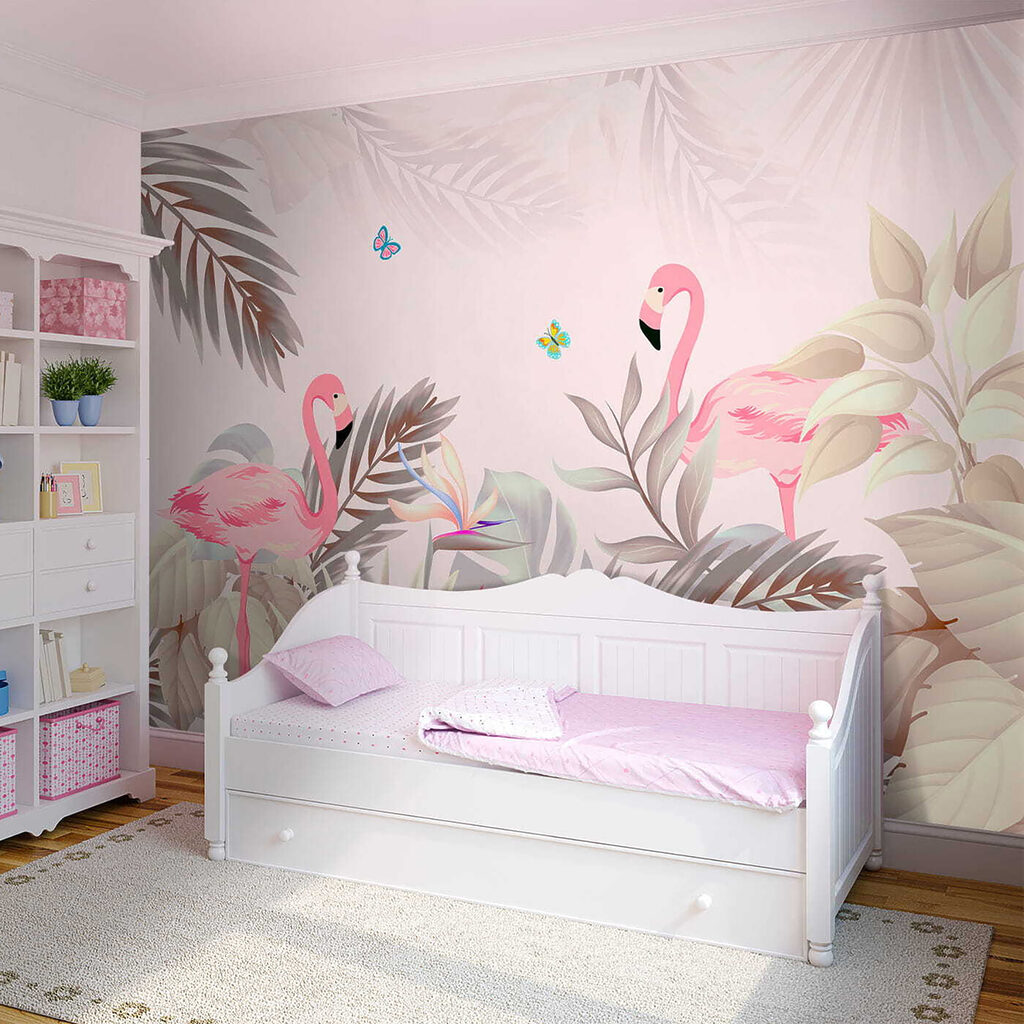 Flamingi wśród liści — wnętrze 11
