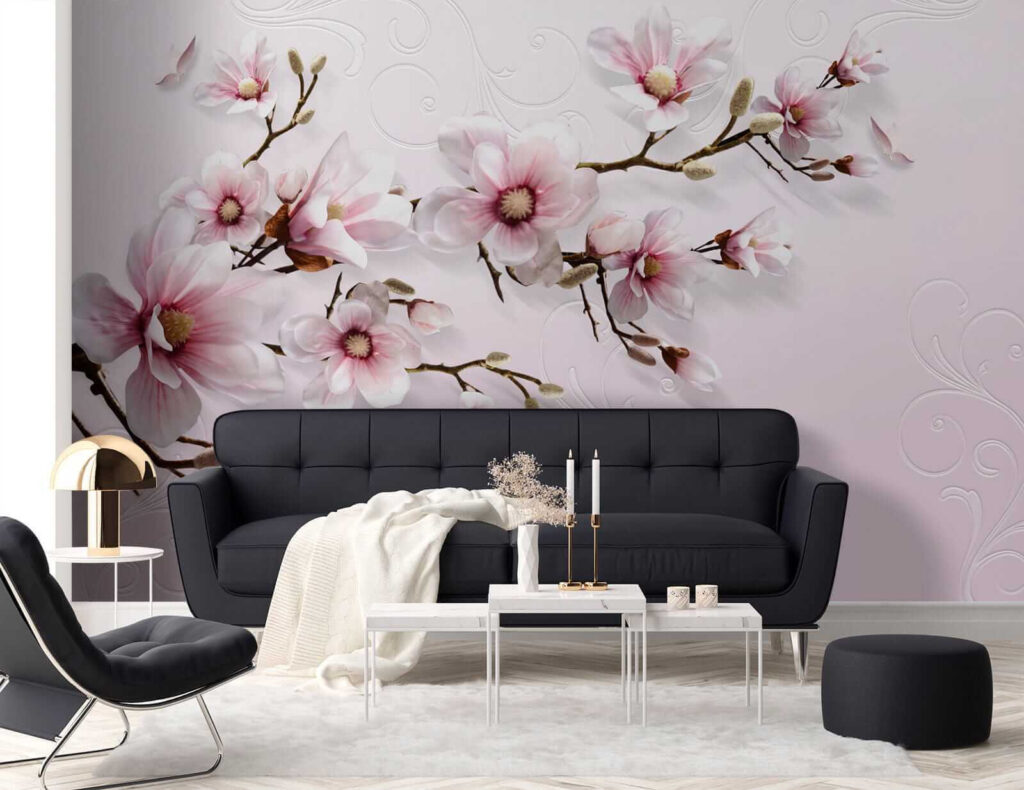 Magnolia na różowym tle — wnętrze 5