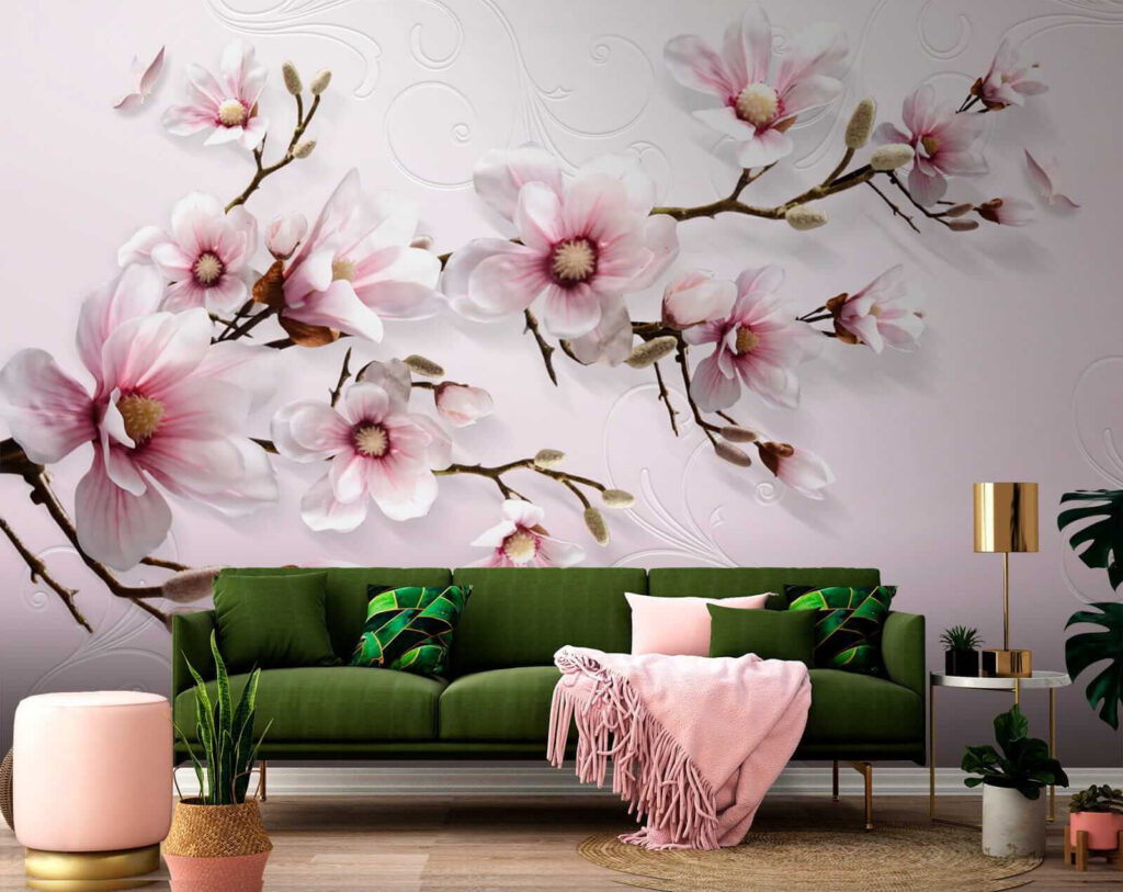 Magnolia na różowym tle — wnętrze 6