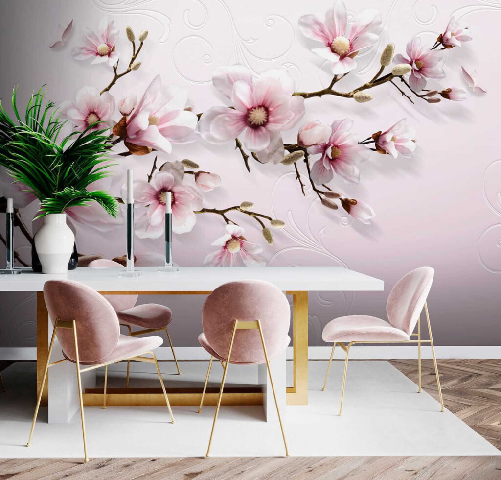Magnolia na różowym tle — wnętrze 9