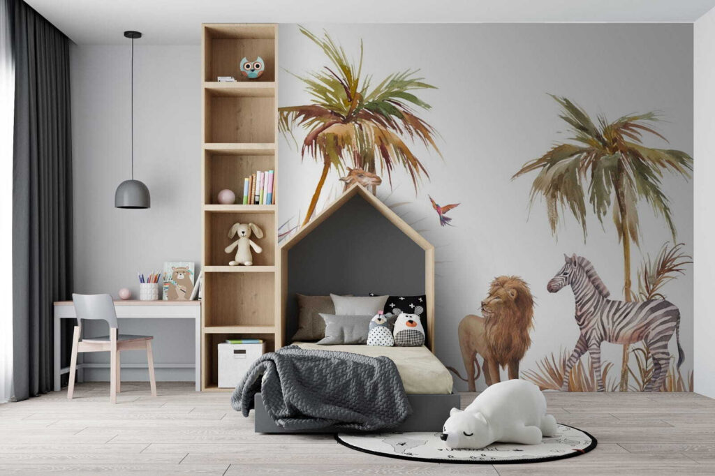 Zwierzęta safari pod palmami — wnętrze 2