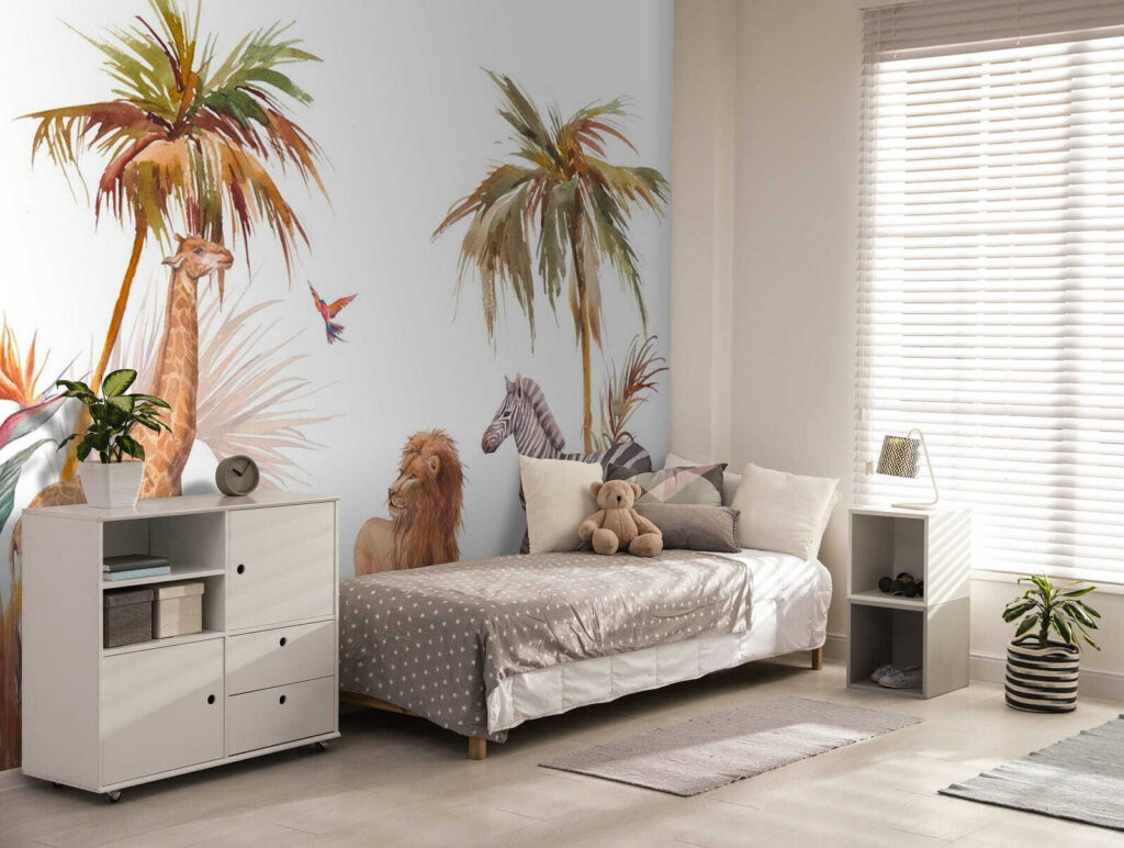 Zwierzęta safari pod palmami — wnętrze 3