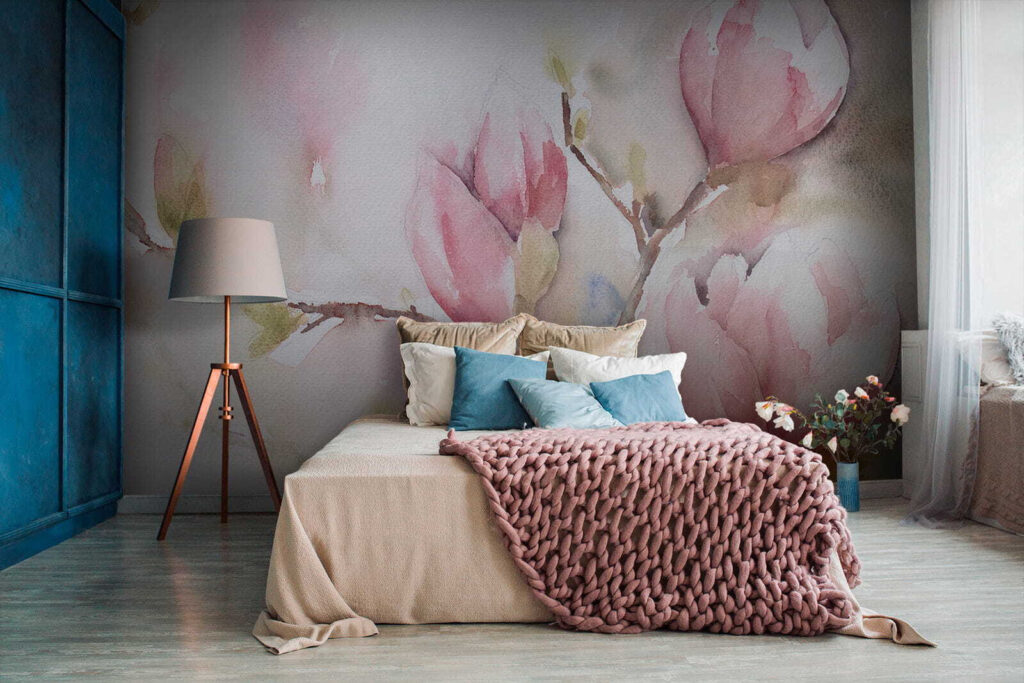 Magnolia w różowej akwareli — wnętrze 2