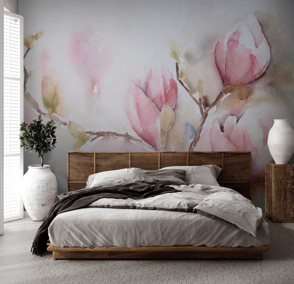 Magnolia w różowej akwareli — wnętrze 3