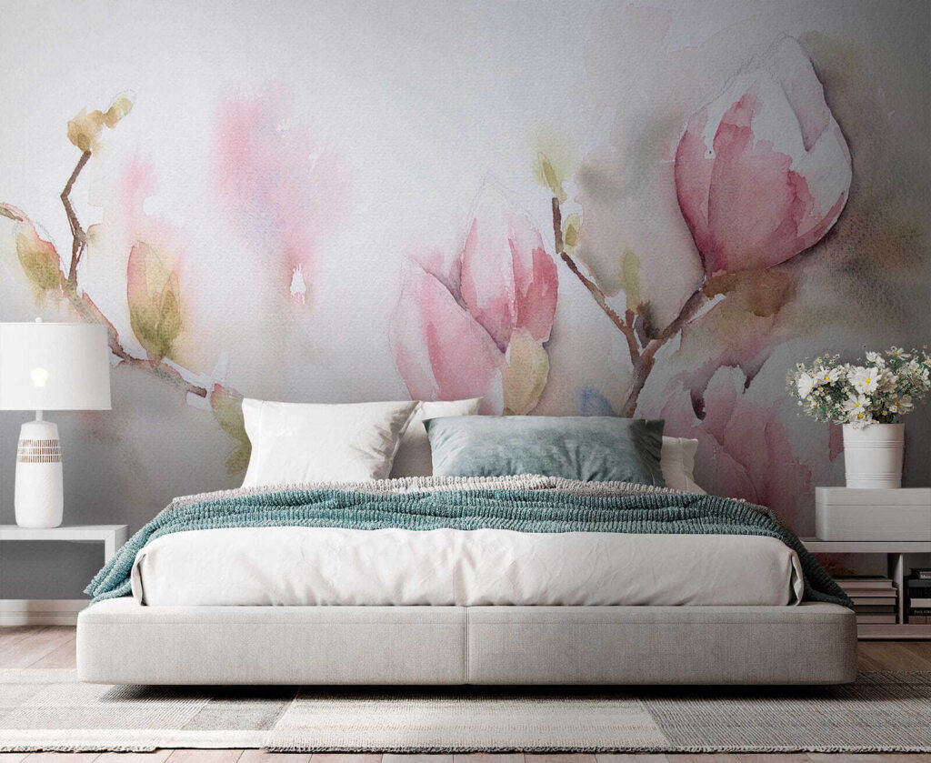 Magnolia w różowej akwareli — wnętrze 5