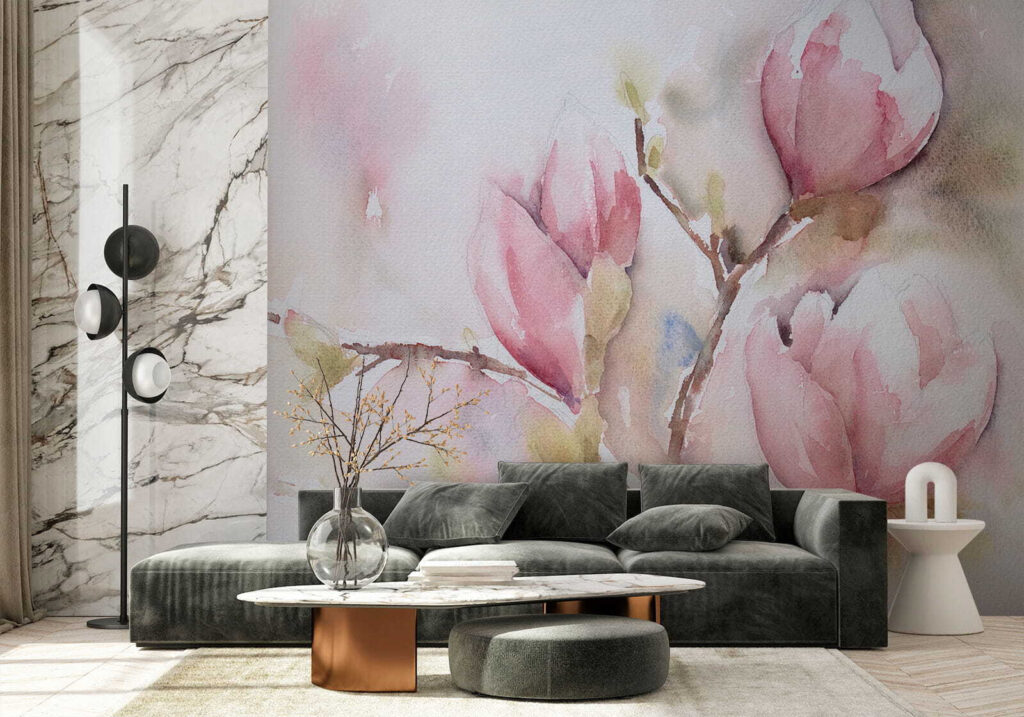 Magnolia w różowej akwareli — wnętrze 8
