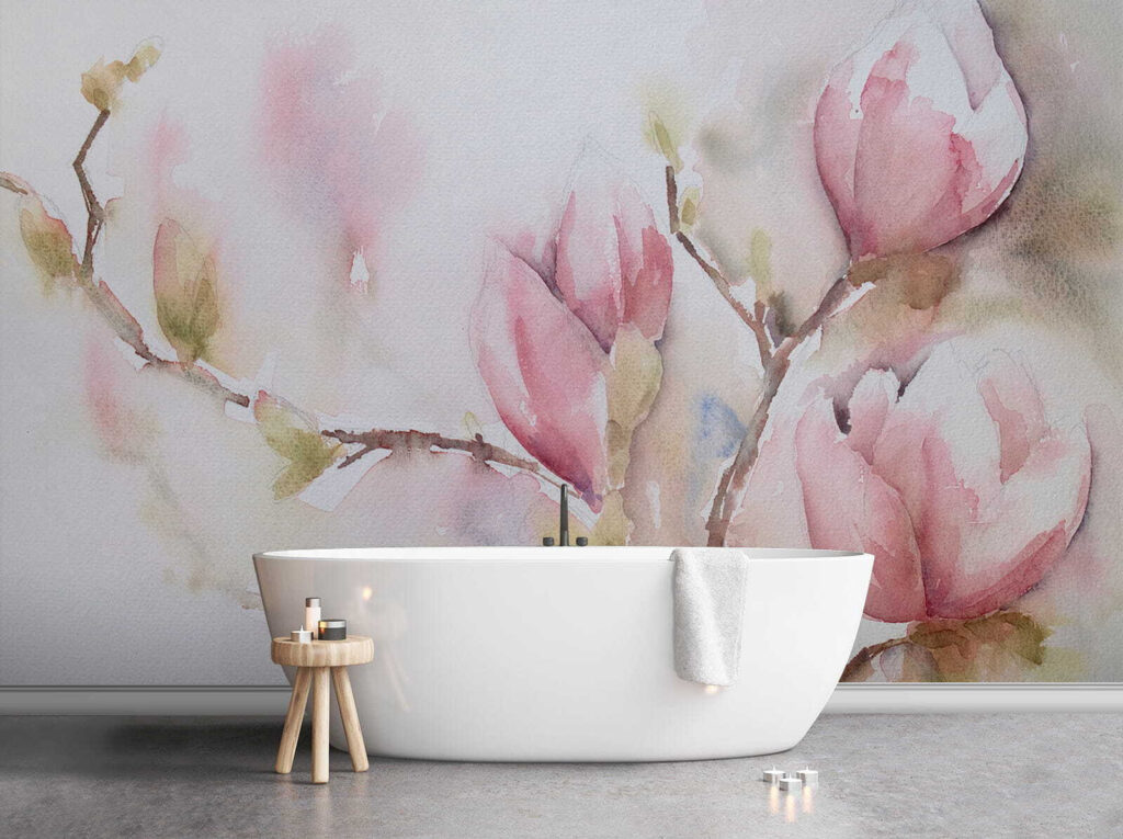 Magnolia w różowej akwareli — wnętrze 10