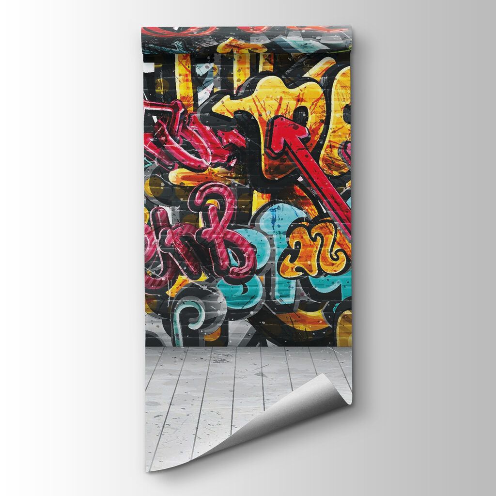 Ściana pełna graffiti — widok produktu