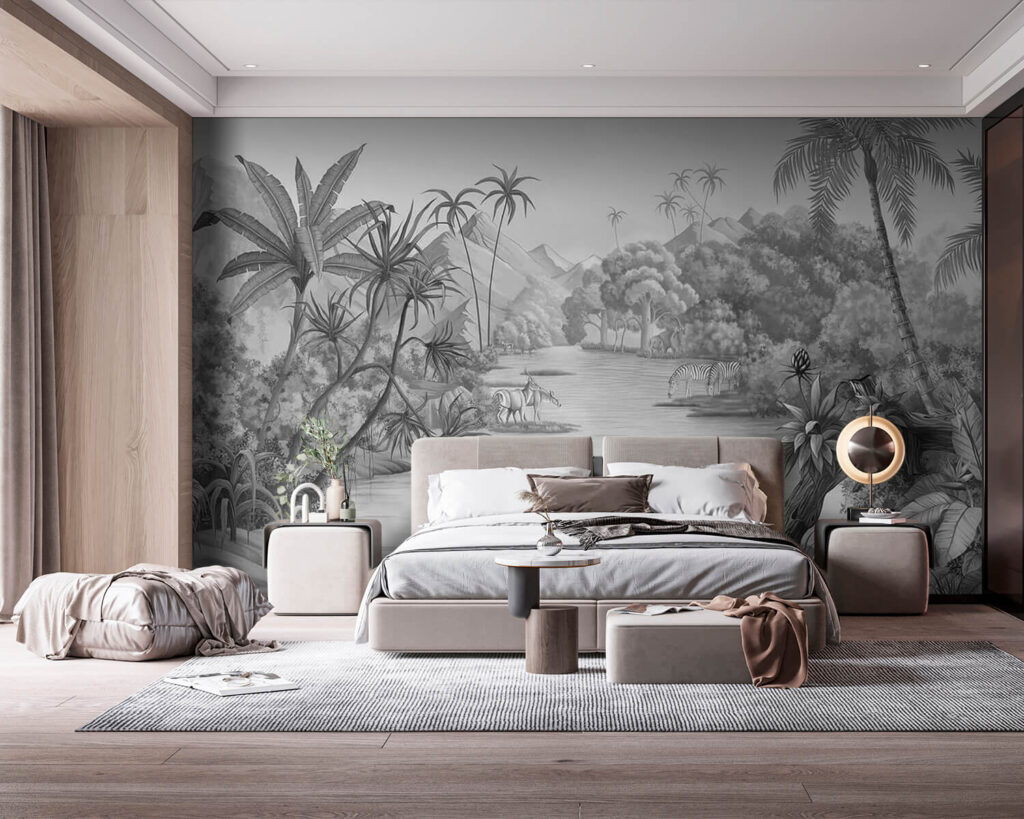 Rzeka wśród palm — wnętrze 2