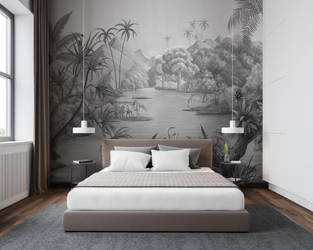 Rzeka wśród palm — wnętrze 4