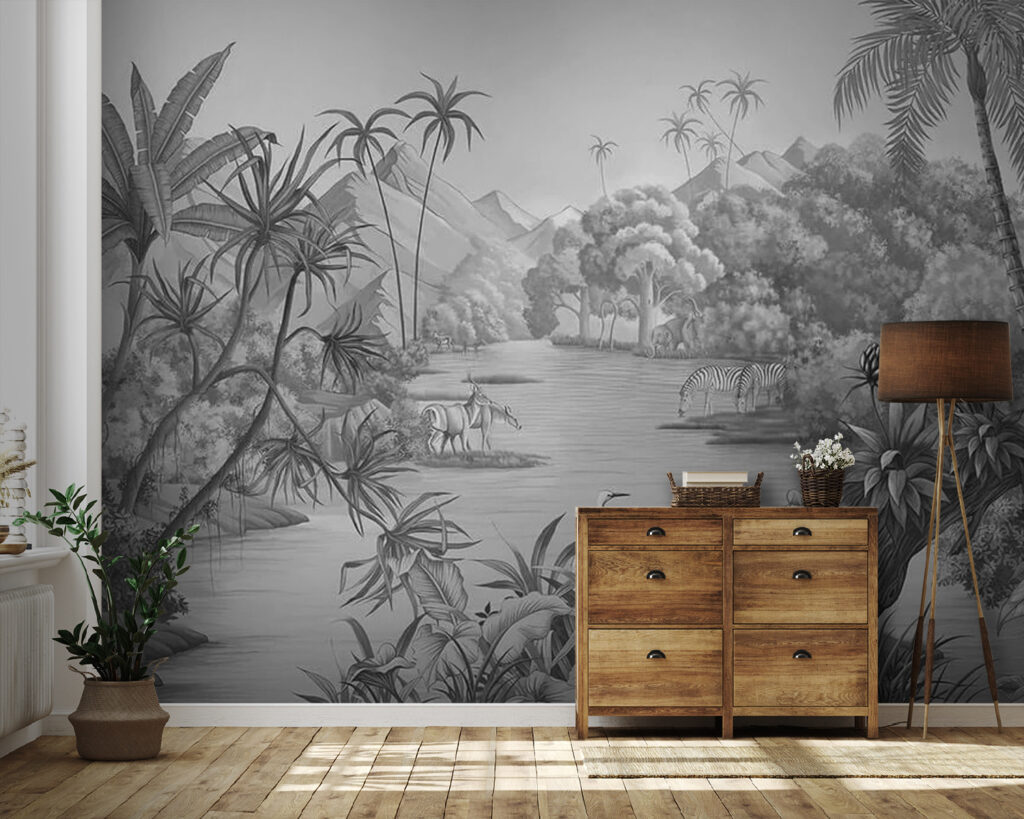 Rzeka wśród palm — wnętrze 5