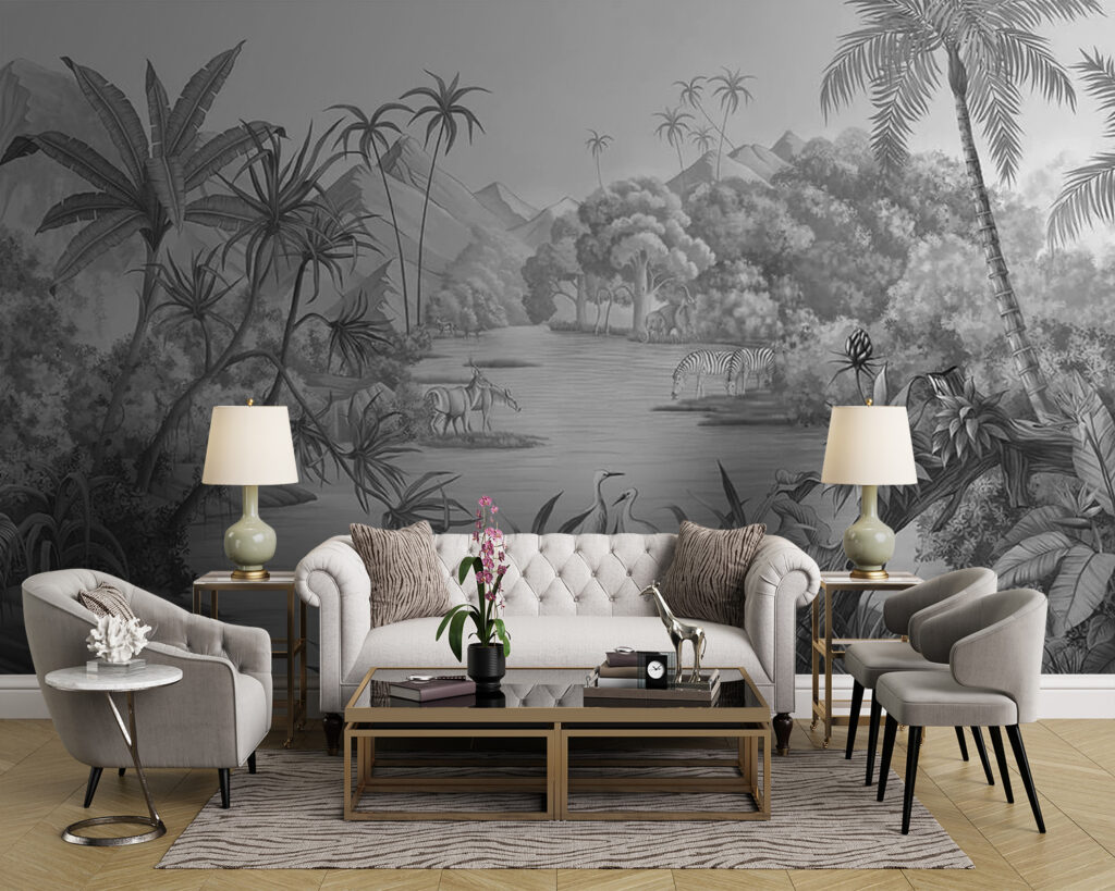 Rzeka wśród palm — wnętrze 6