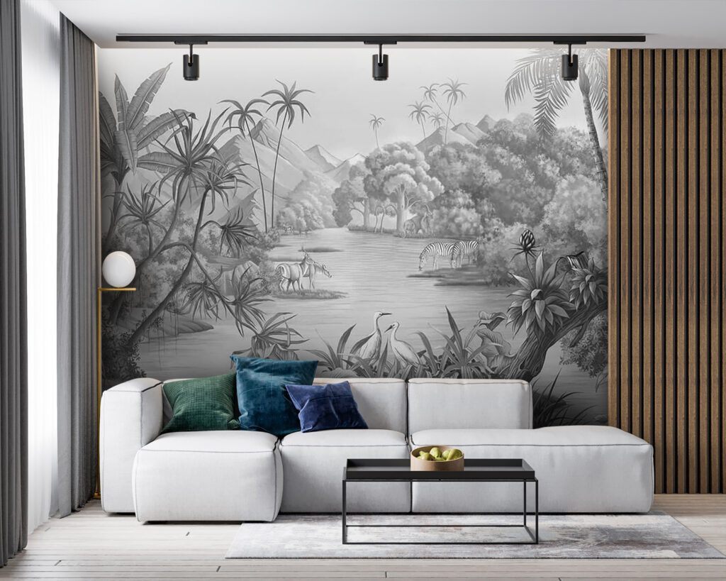 Rzeka wśród palm — wnętrze 7