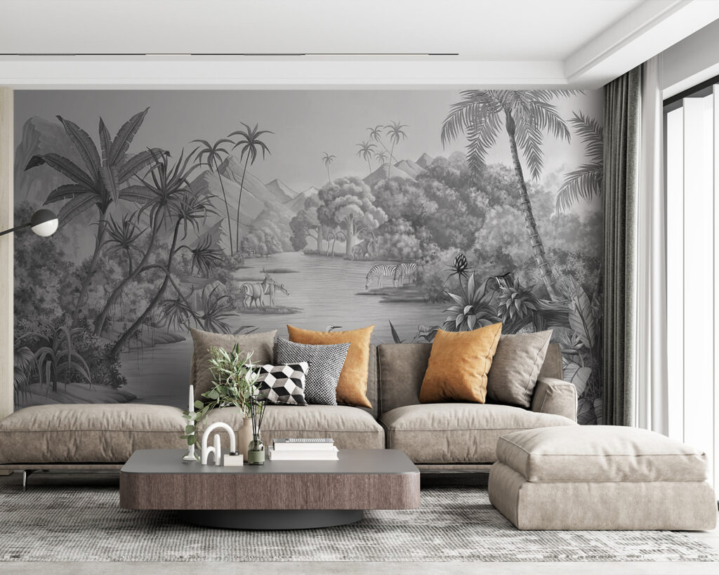 Rzeka wśród palm — wnętrze 9