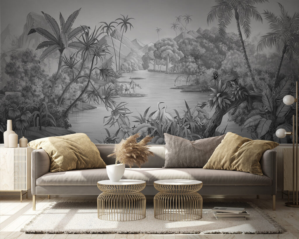 Rzeka wśród palm — wnętrze 10