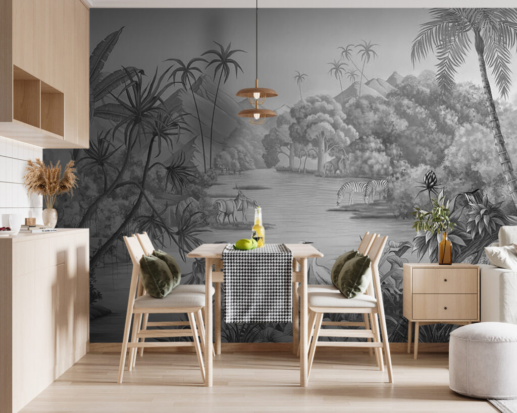 Rzeka wśród palm — wnętrze 11